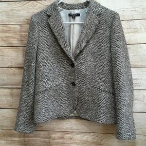 BROOKS BROTHERS STELLETA FIT WOOL BLEND BLAZER IN HERRINGBONE